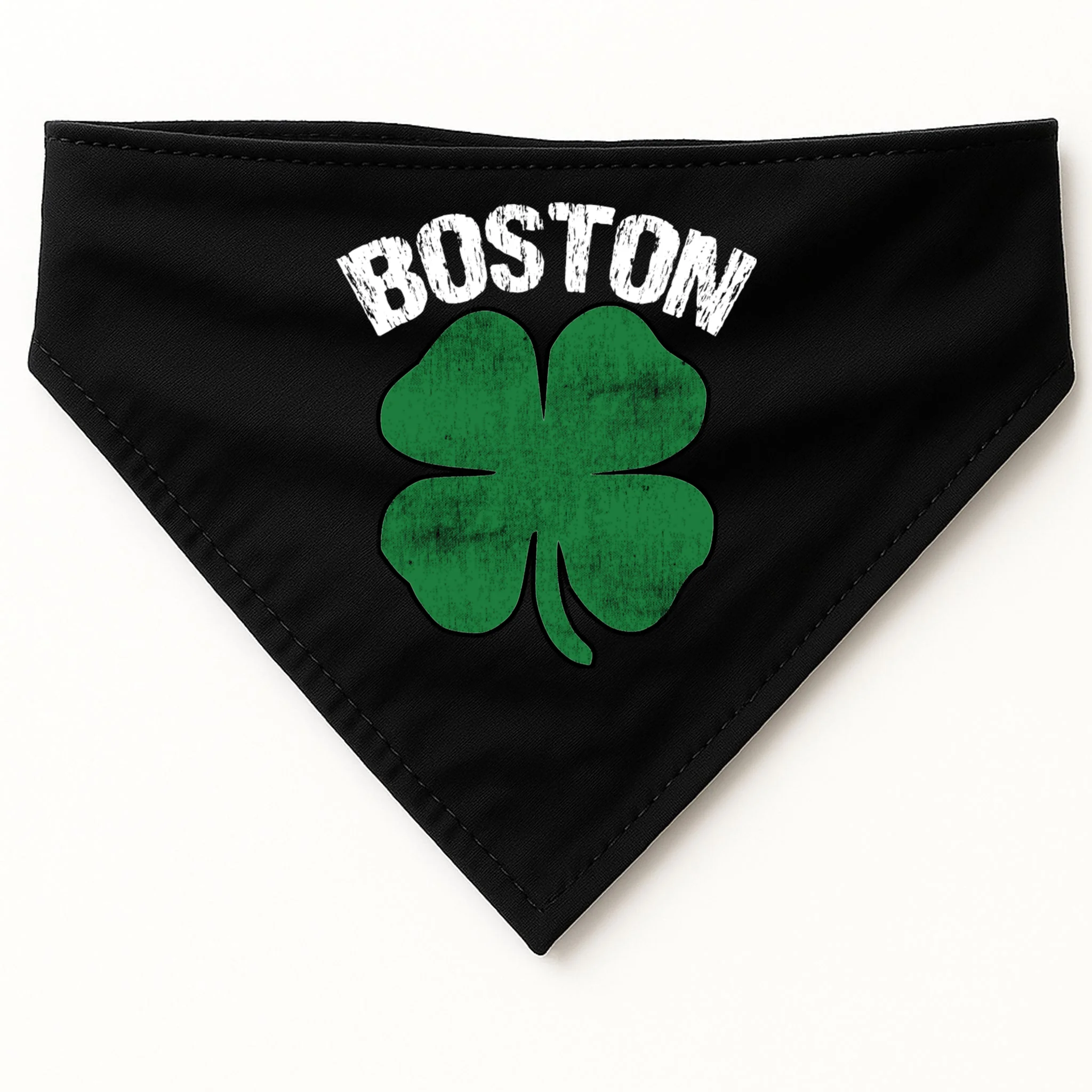 Personalized Irish Shamrock Clover St Patrick's Day Custom Dog Bandana - Front
