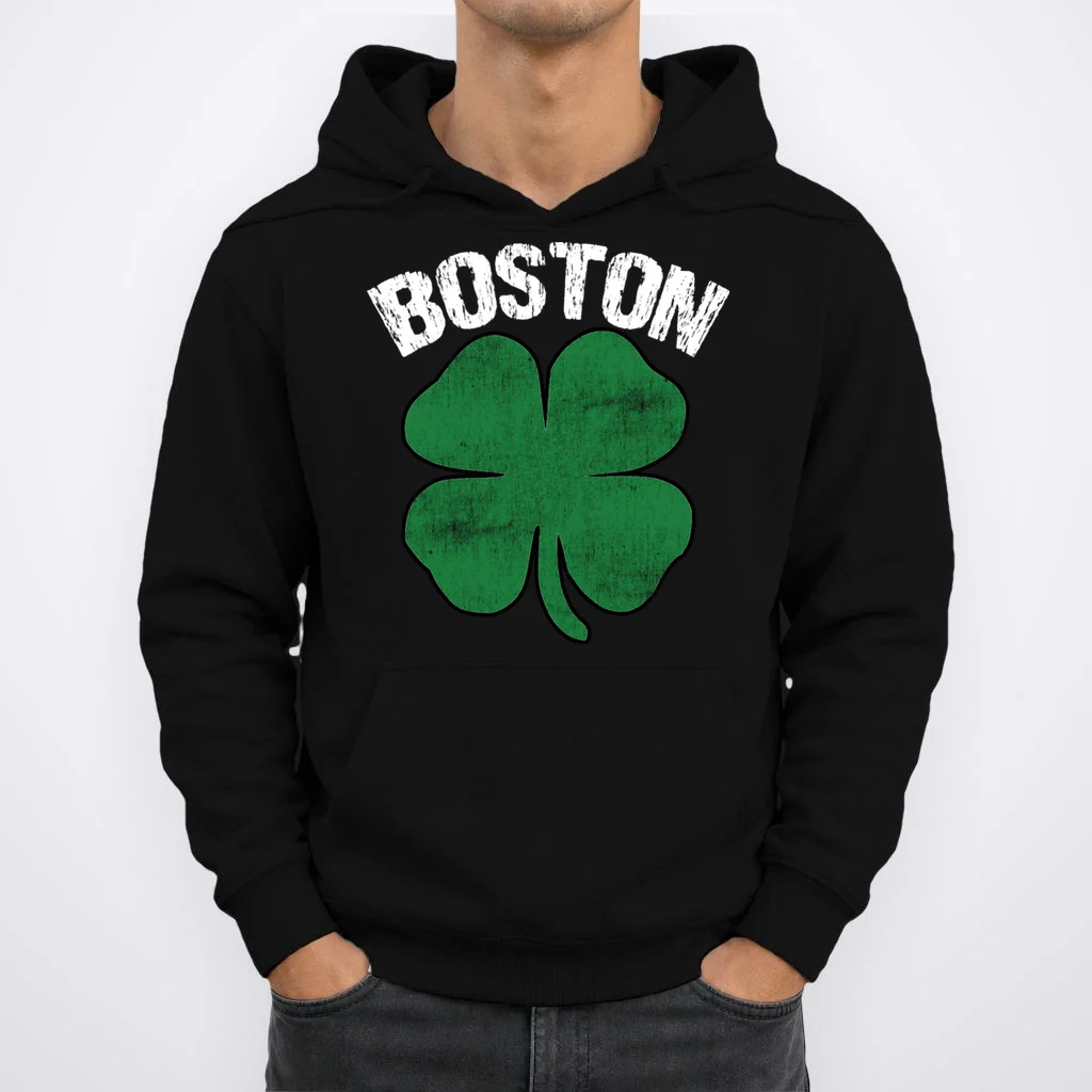 Personalized Irish Shamrock Clover St Patrick's Day Custom Hoodie - Front 1