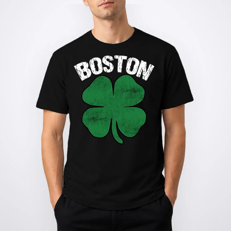 Personalized Irish Shamrock Clover St Patrick's Day Custom T-Shirt - Front 1