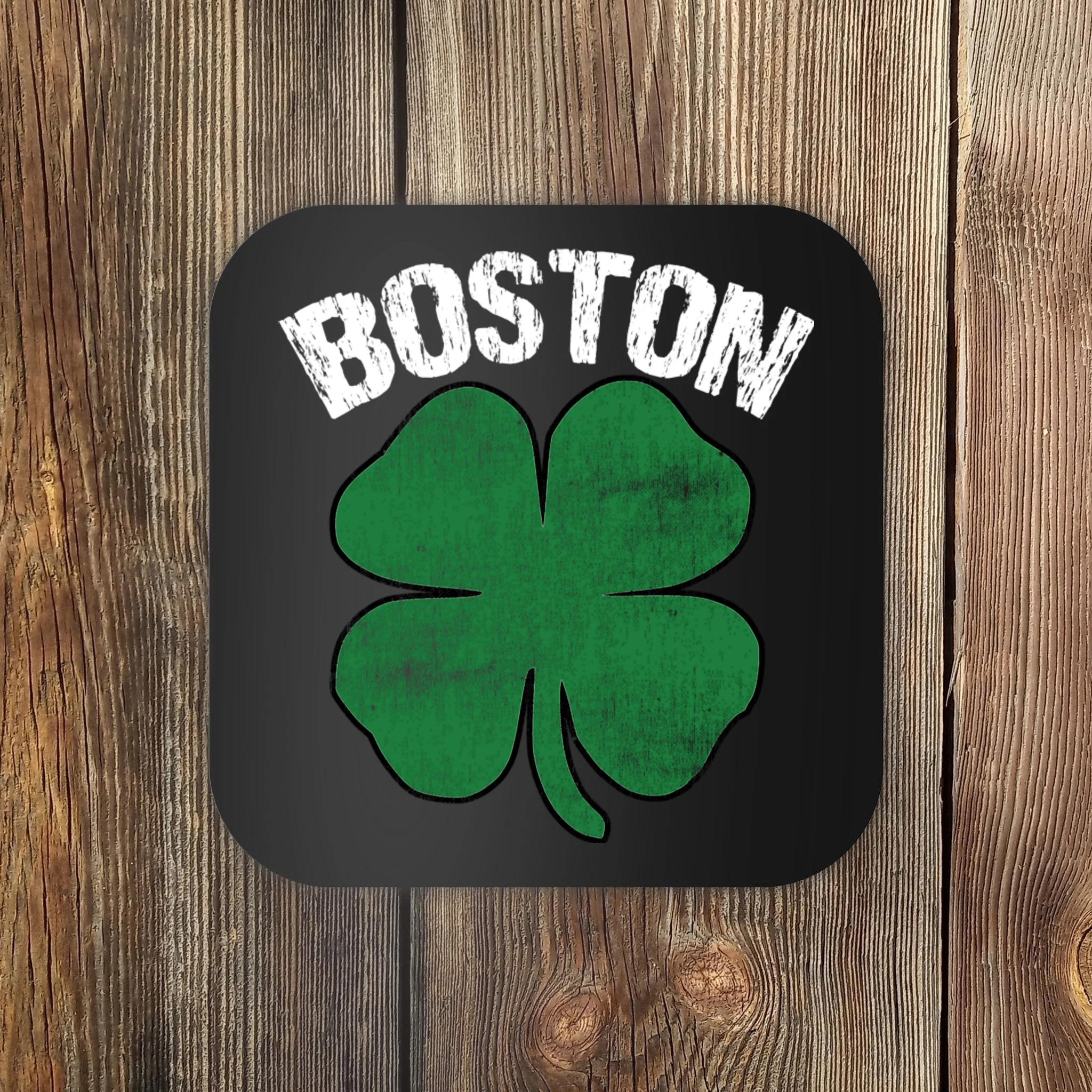 Personalized Irish Shamrock Clover St Patrick's Day Custom Coaster - Front