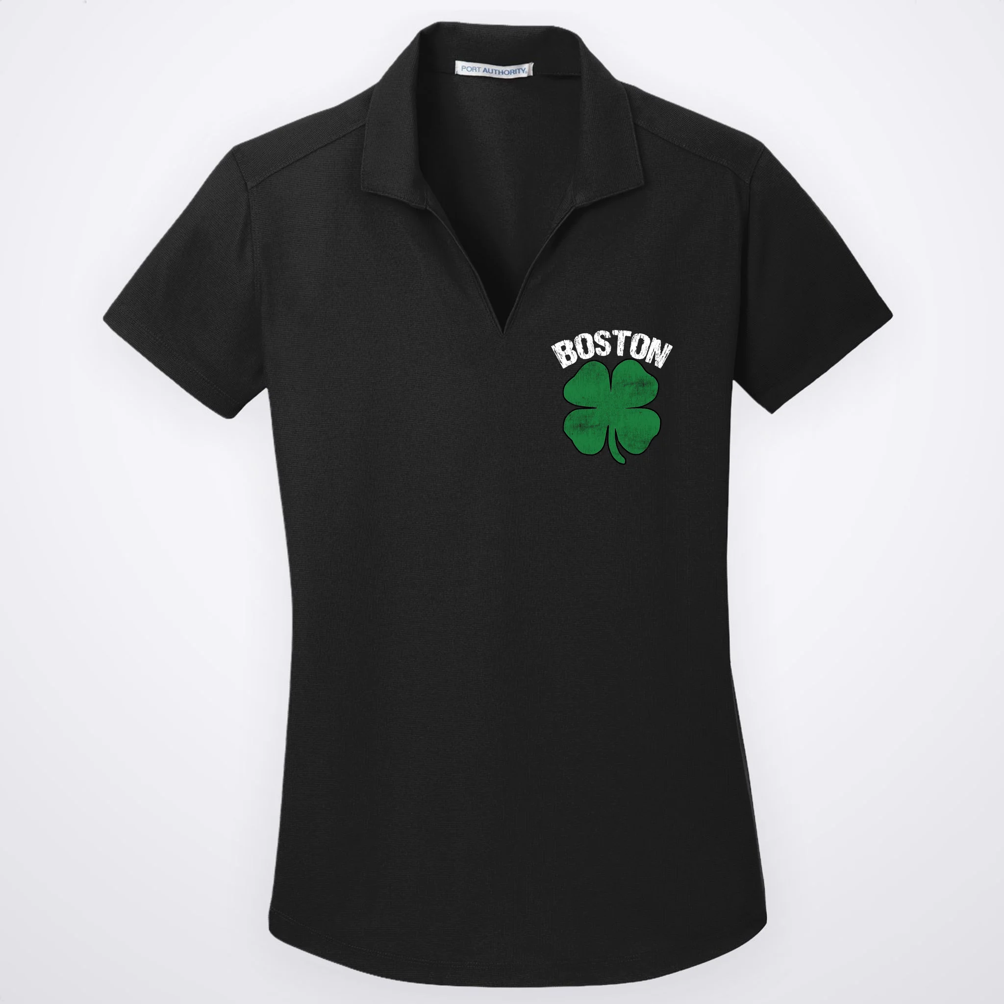 Personalized Irish Shamrock Clover St Patrick's Day Custom Women's Polo - Front