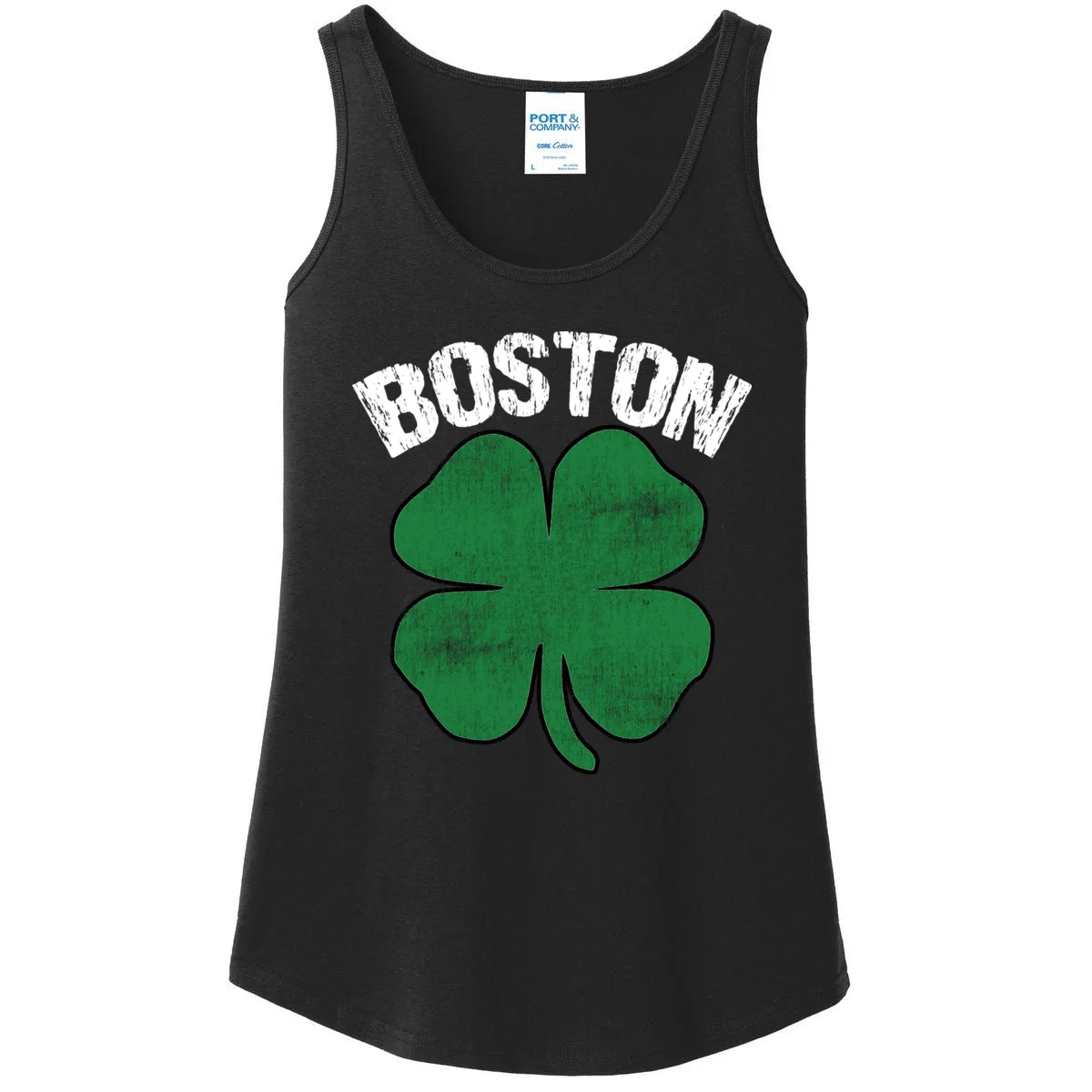 Personalized Irish Shamrock Clover St Patrick's Day Custom Women's Tank Top - Front