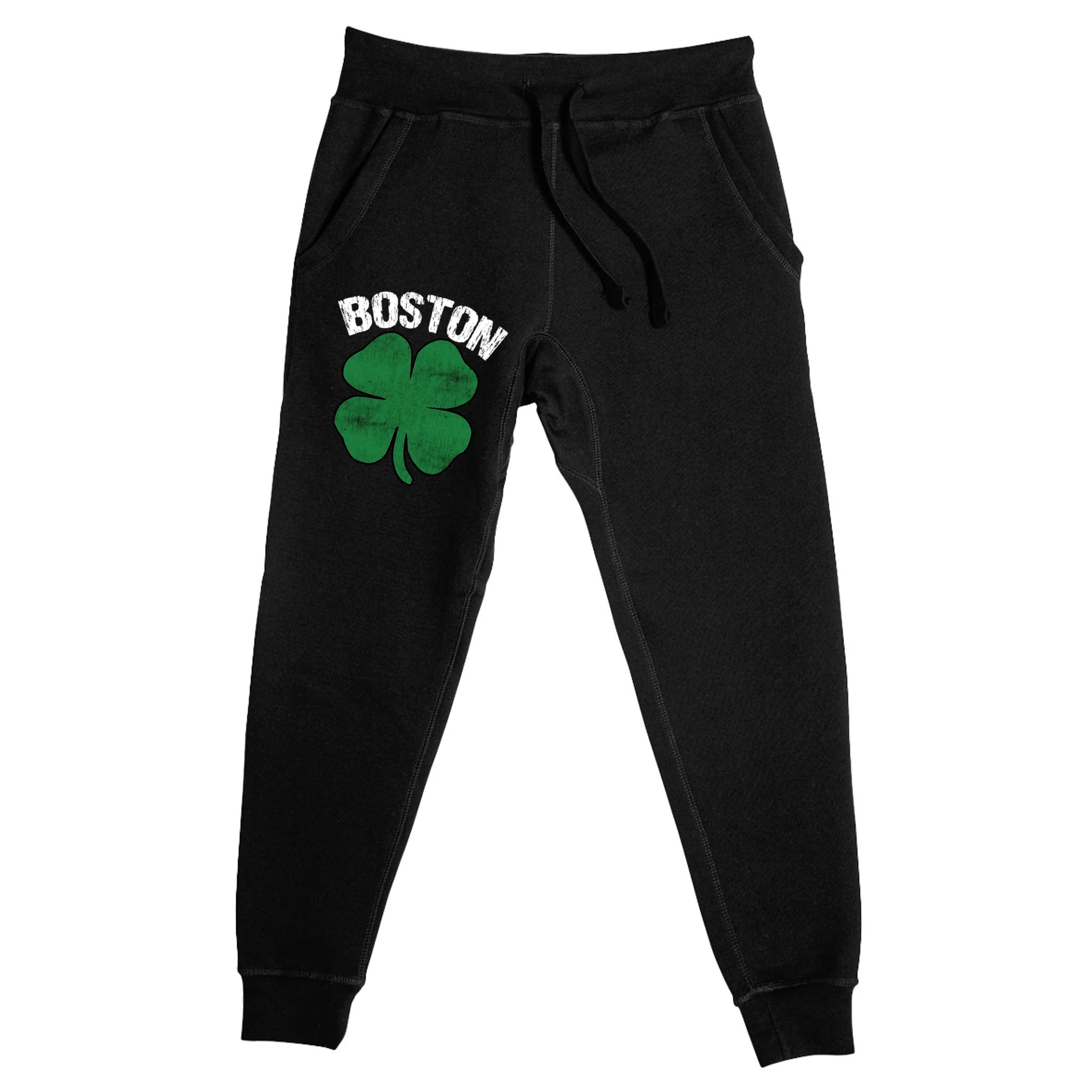 Personalized Irish Shamrock Clover St Patrick's Day Custom Men's Sweatpants - Front