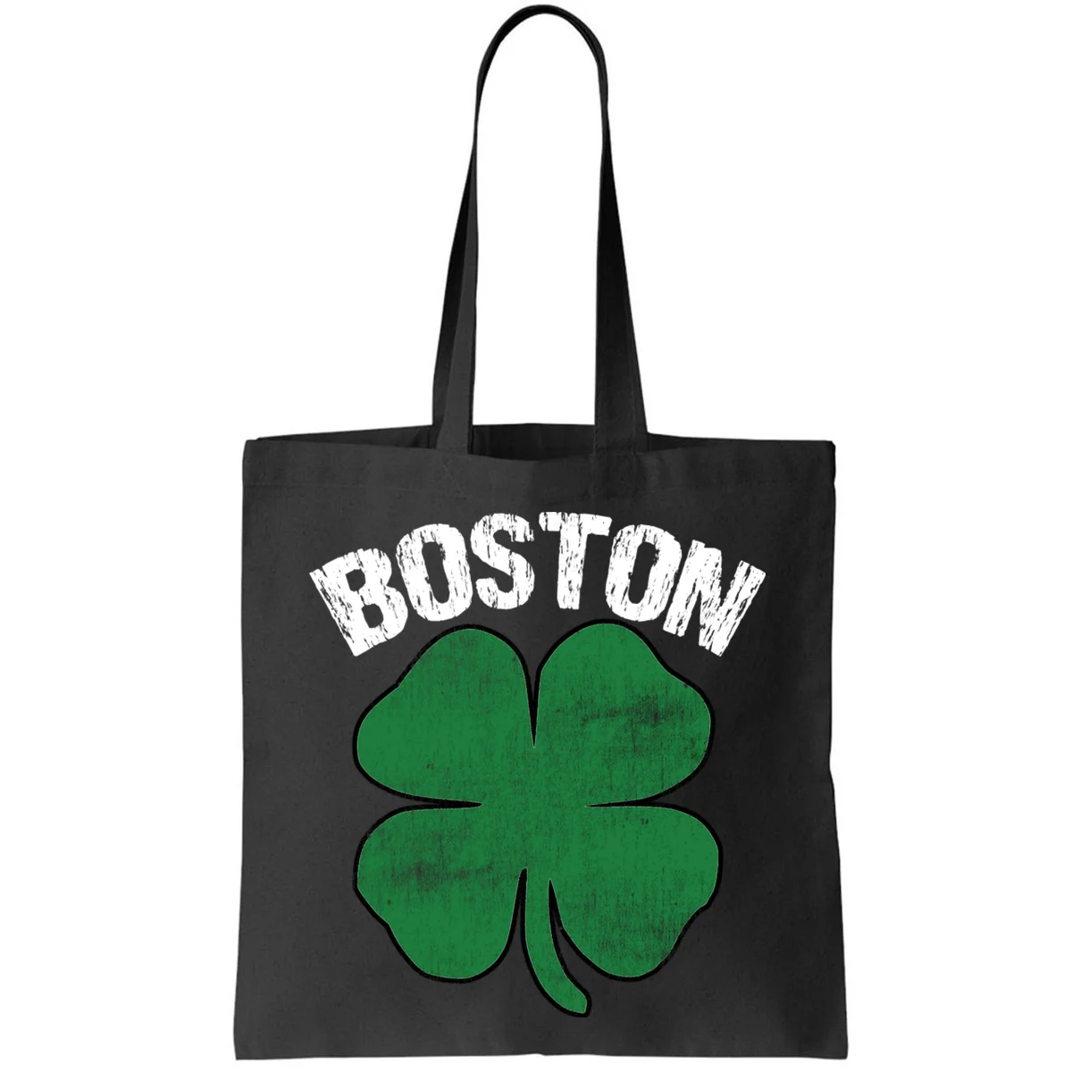 Personalized Irish Shamrock Clover St Patrick's Day Custom Tote Bag - Front