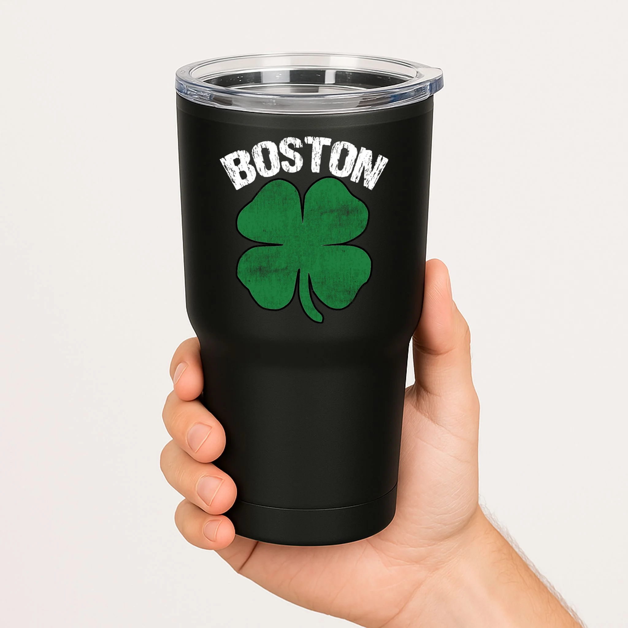 Personalized Irish Shamrock Clover St Patrick's Day Custom 20oz Tumbler - Front 1