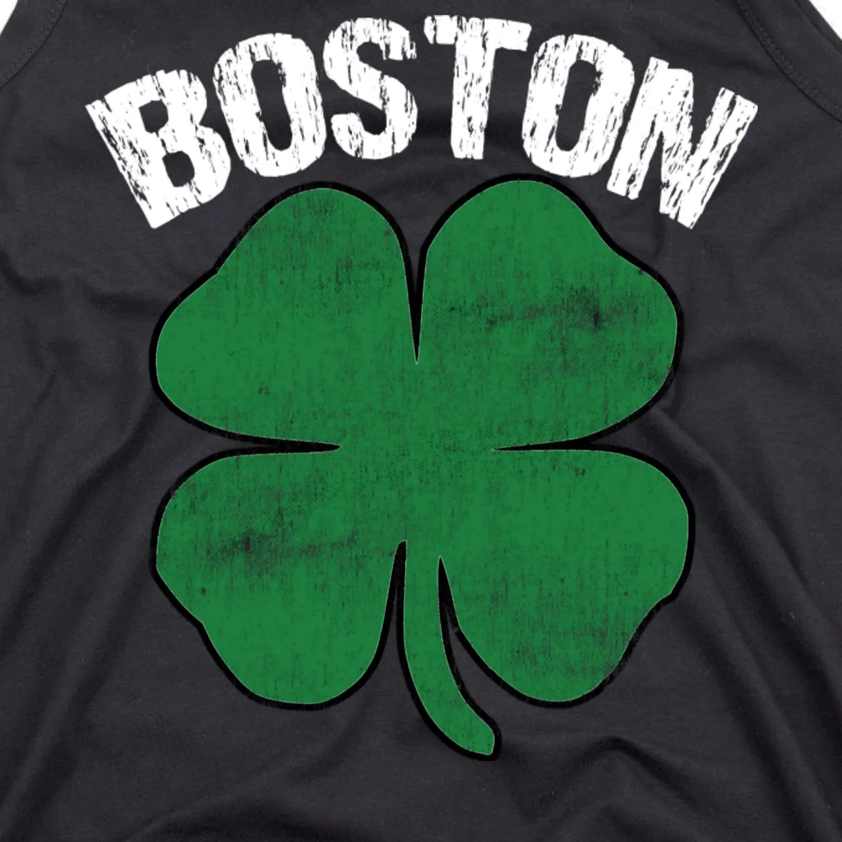 Personalized Irish Shamrock Clover St Patrick's Day Custom Men's Tank Top - Front - Close-up