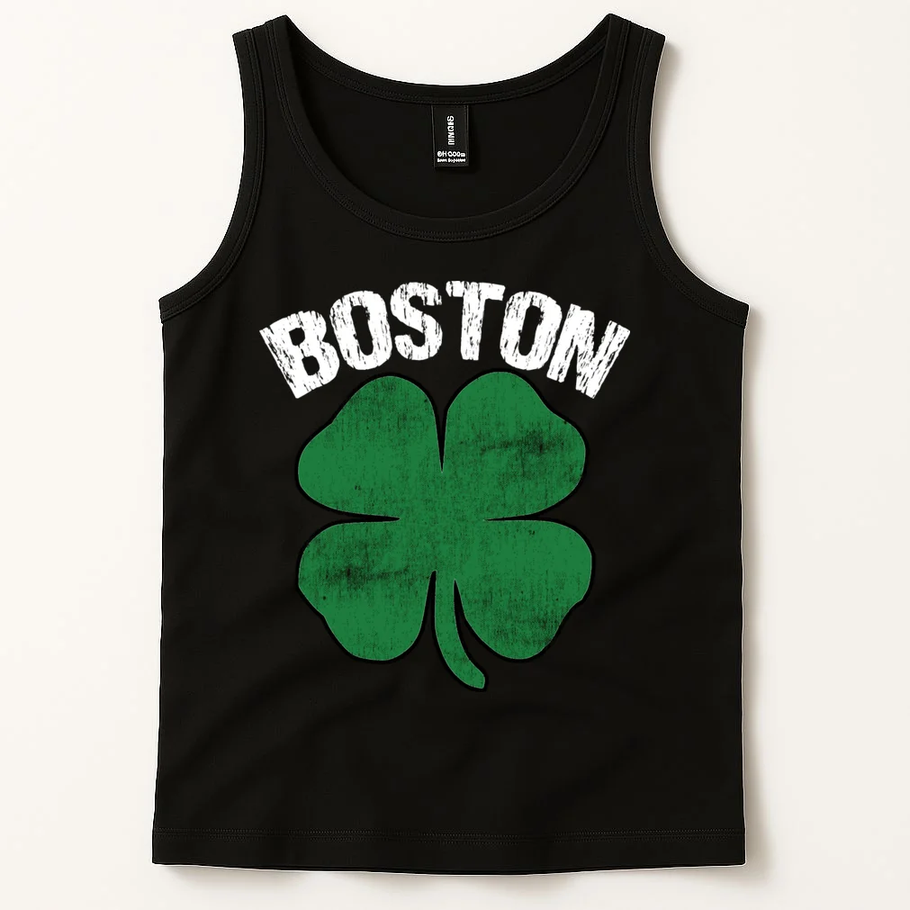 Personalized Irish Shamrock Clover St Patrick's Day Custom Tank Top - Front 1