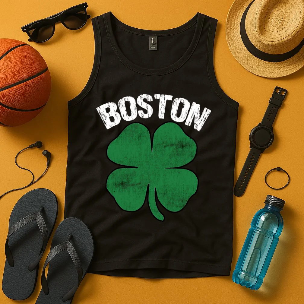 Personalized Irish Shamrock Clover St Patrick's Day Custom Tank Top - Front 3