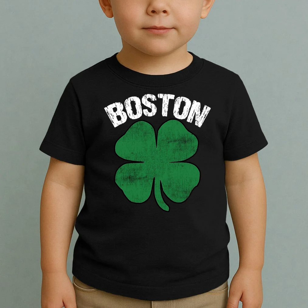 Personalized Irish Shamrock Clover St Patrick's Day Custom Toddler T-Shirt - Front 1