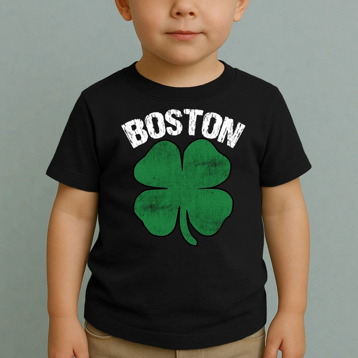 Personalized Irish Shamrock Clover St Patrick's Day Custom Toddler T-Shirt - Front 1
