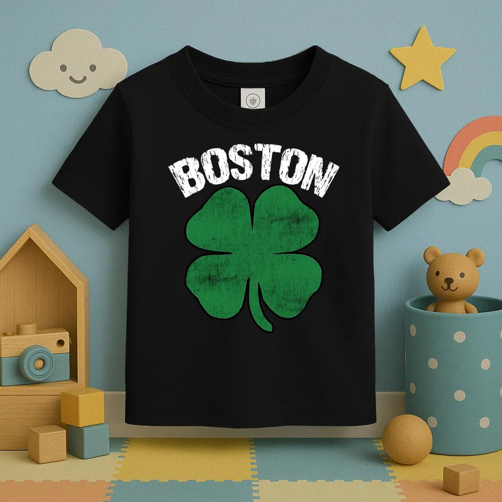 Personalized Irish Shamrock Clover St Patrick's Day Custom Toddler T-Shirt - Front 2