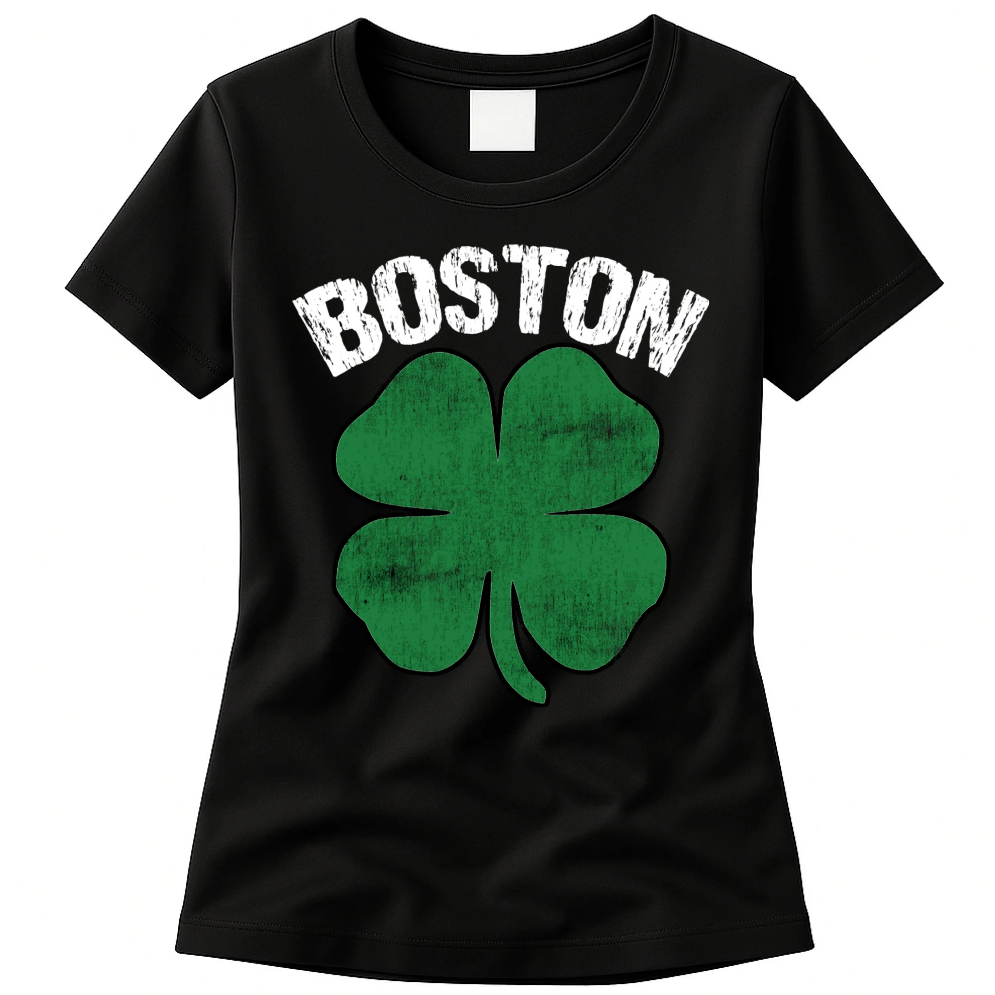 Personalized Irish Shamrock Clover St Patrick's Day Custom Women's T-Shirt Front