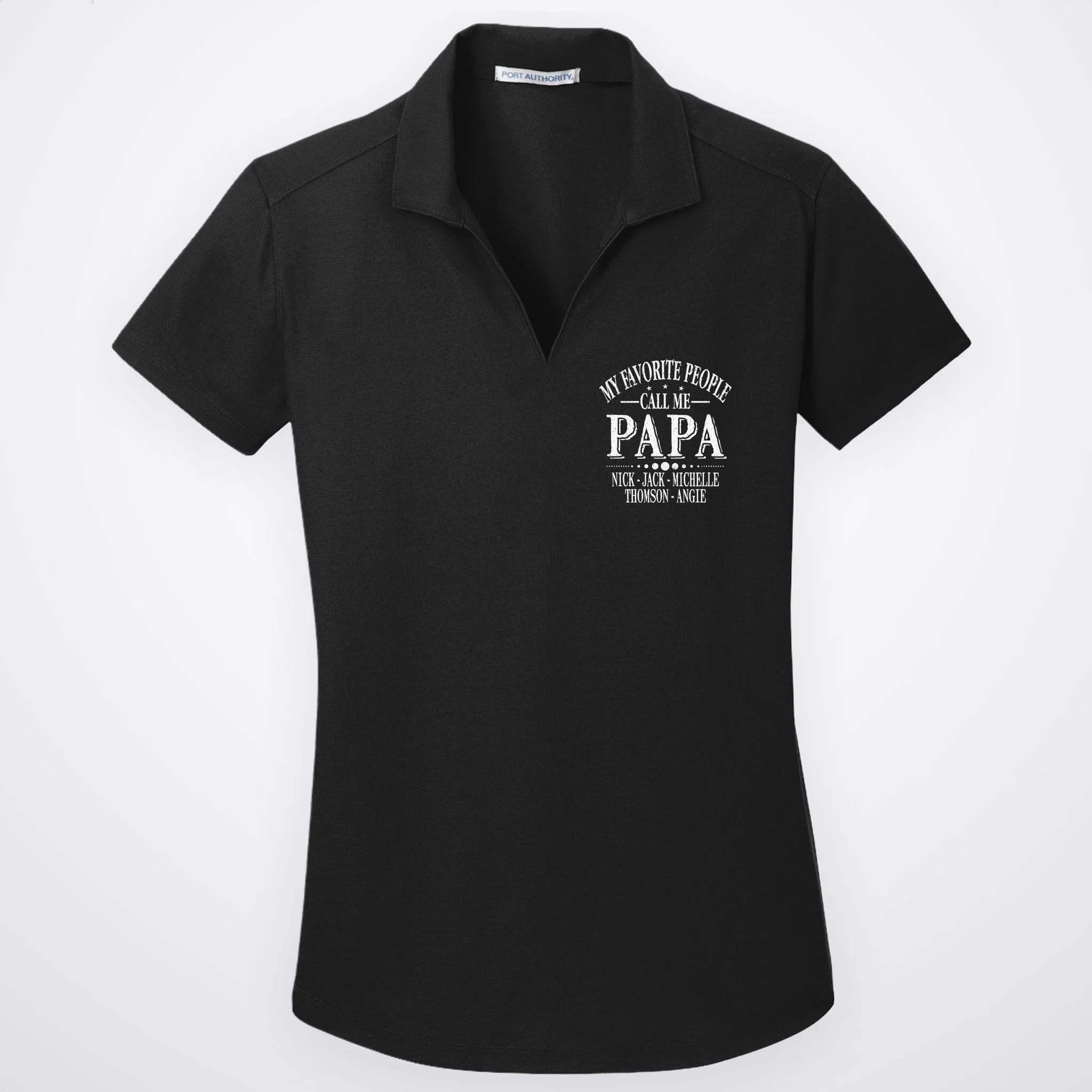 Personalized My Favorite People Call Me Papa Custom Dad, Women's Polo - Front
