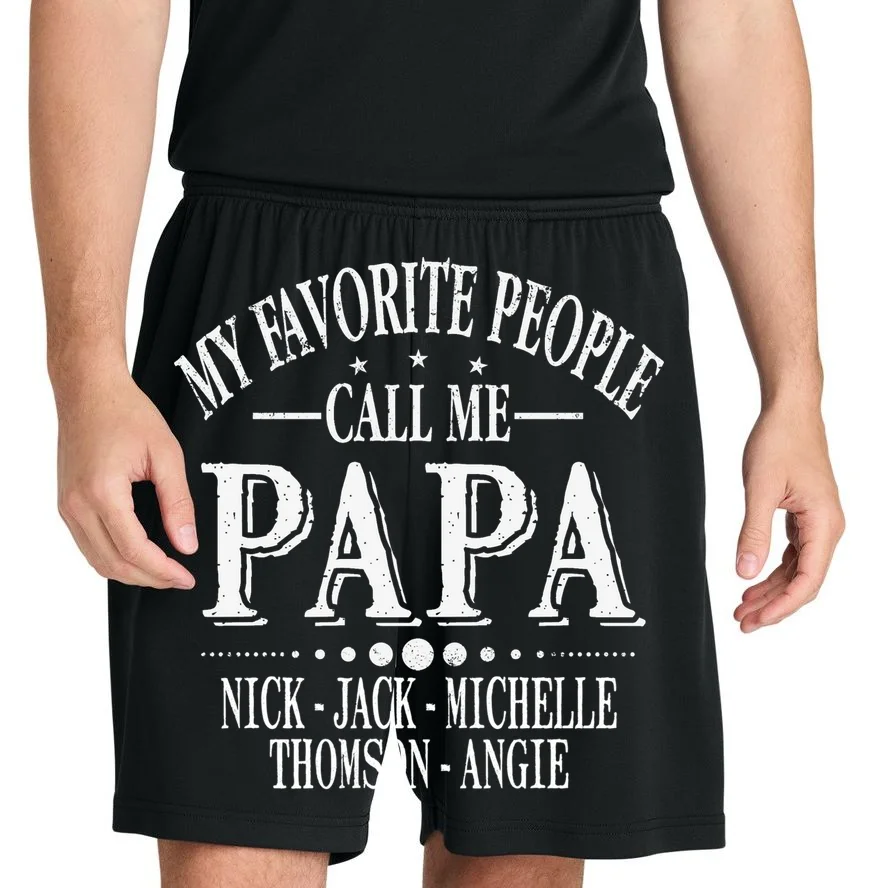 Personalized My Favorite People Call Me Papa Custom Dad, Men's Shorts - Front 1