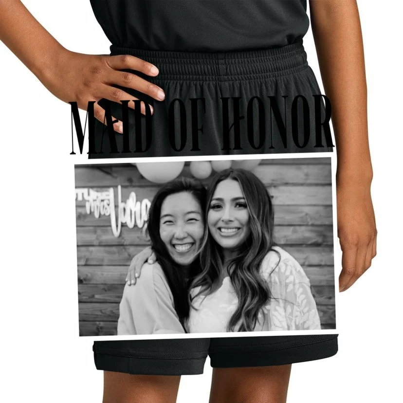 Personalized Maid Of Honor Bridesmaids Gifts Custom Text Kids Shorts - Front 1