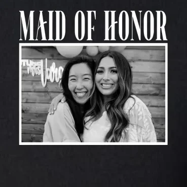 Personalized Maid Of Honor Bridesmaids Gifts Custom Text Men's Pullover Quarter Zip - Front - Close-up