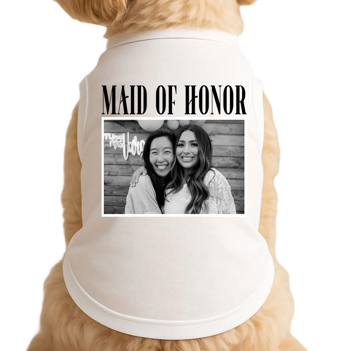 Personalized Maid Of Honor Bridesmaids Gifts Custom Text Doggie Tank - Front
