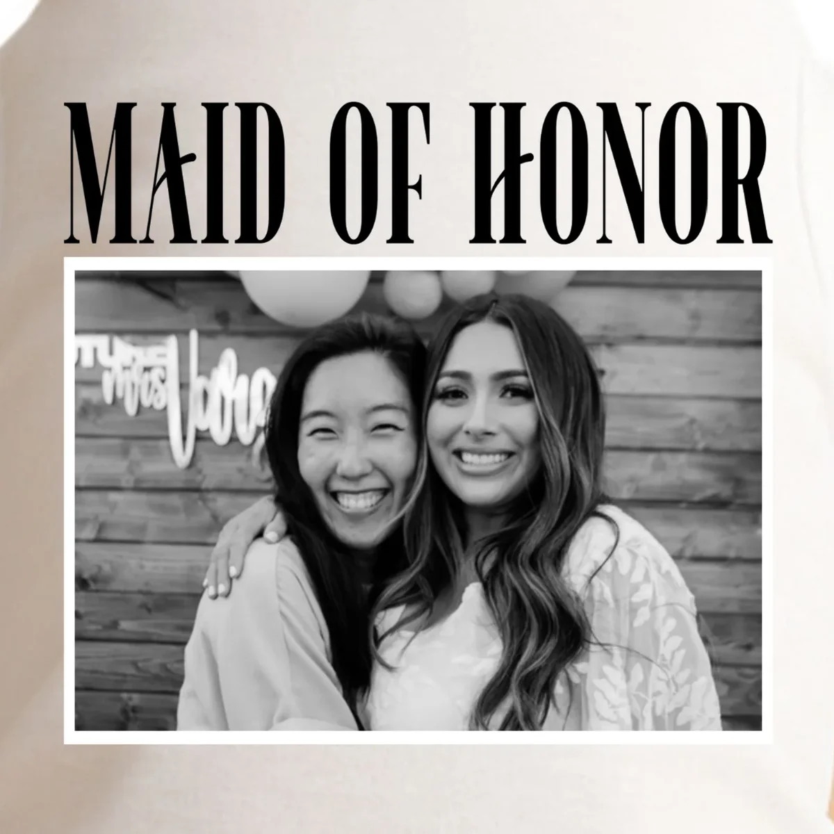 Personalized Maid Of Honor Bridesmaids Gifts Custom Text Doggie Tank - Front - Close-up