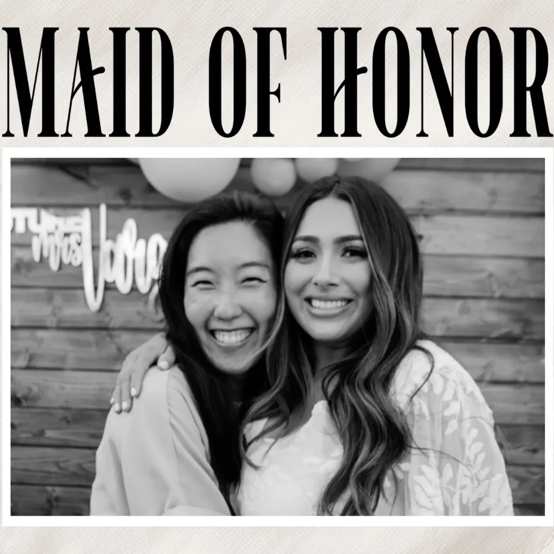Personalized Maid Of Honor Bridesmaids Gifts Custom Text Dog Bandana - Front - Close-up