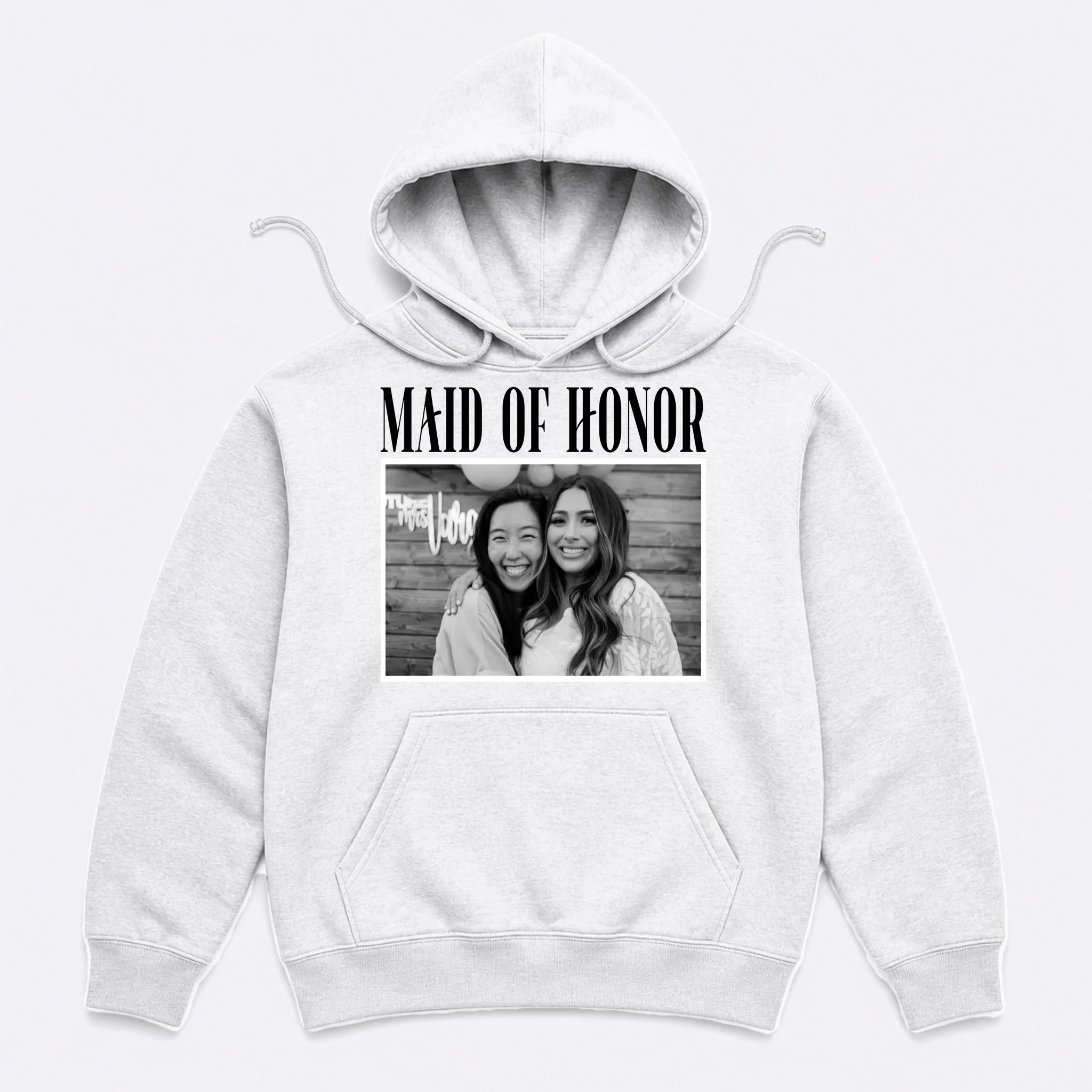 Personalized Maid Of Honor Bridesmaids Gifts Custom Text Men's Hoodie - Front