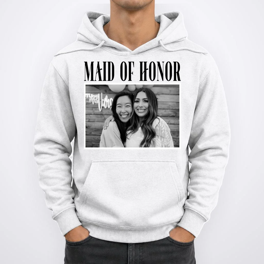 Personalized Maid Of Honor Bridesmaids Gifts Custom Text Hoodie - Front 1