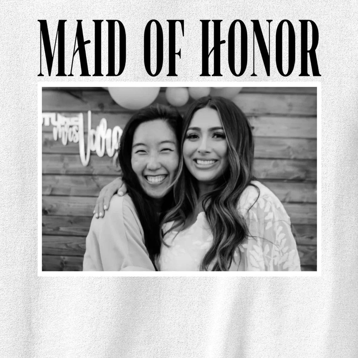 Personalized Maid Of Honor Bridesmaids Gifts Custom Text Men's Sweatshirt - Front - Close-up