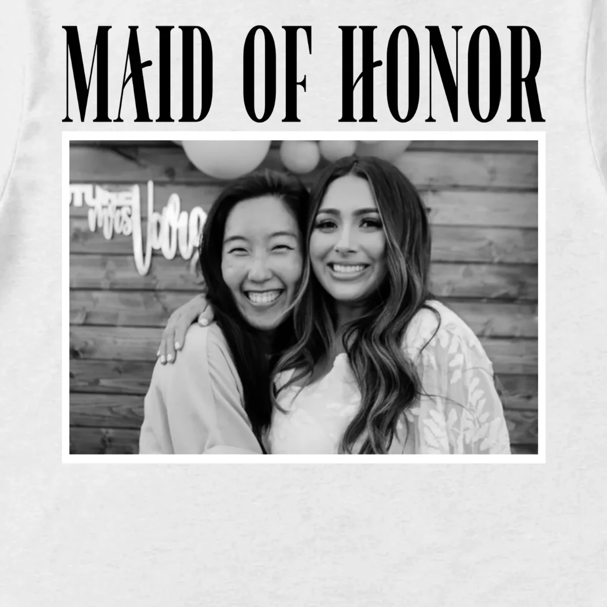 Personalized Maid Of Honor Bridesmaids Gifts Custom Text Men's T-Shirt - Front - Close-up
