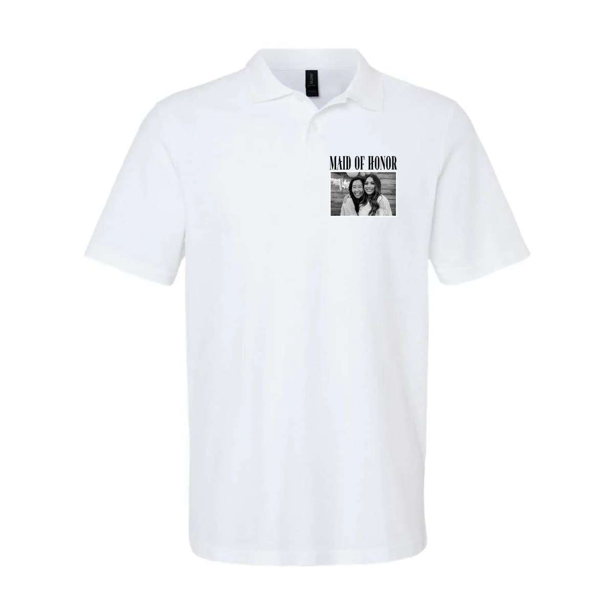 Personalized Maid Of Honor Bridesmaids Gifts Custom Text Men's Polo - Front