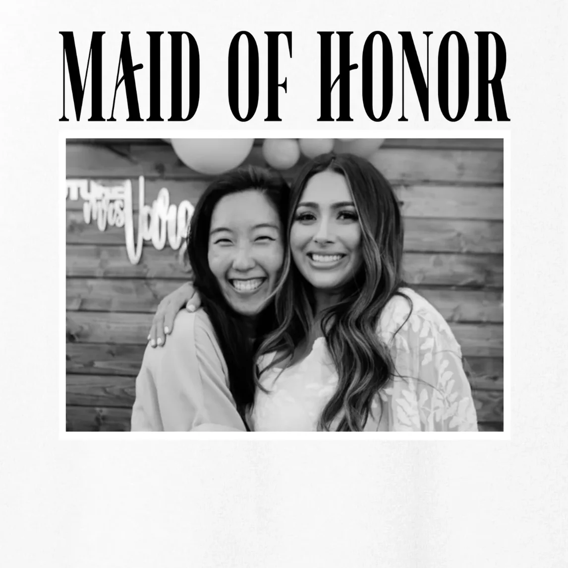 Personalized Maid Of Honor Bridesmaids Gifts Custom Text Women's Tank Top - Front - Close-up
