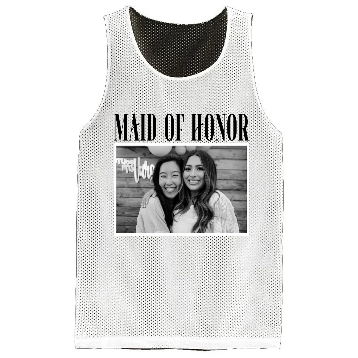 Personalized Maid Of Honor Bridesmaids Gifts Custom Text Men's Basketball Jersey - Front