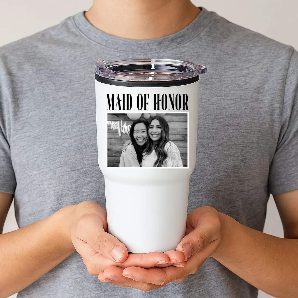 Personalized Maid Of Honor Bridesmaids Gifts Custom Text 20oz Tumbler - Front 1