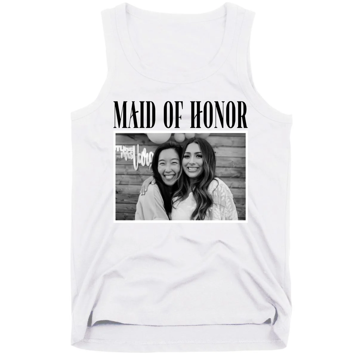 Personalized Maid Of Honor Bridesmaids Gifts Custom Text Tank Top - Front