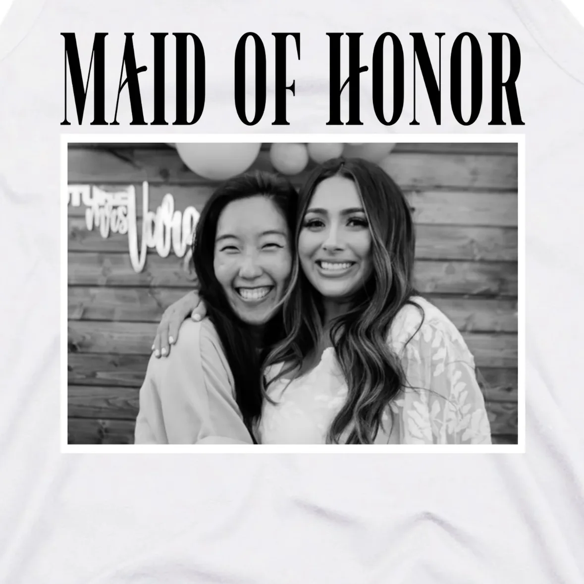Personalized Maid Of Honor Bridesmaids Gifts Custom Text Men's Tank Top - Front - Close-up
