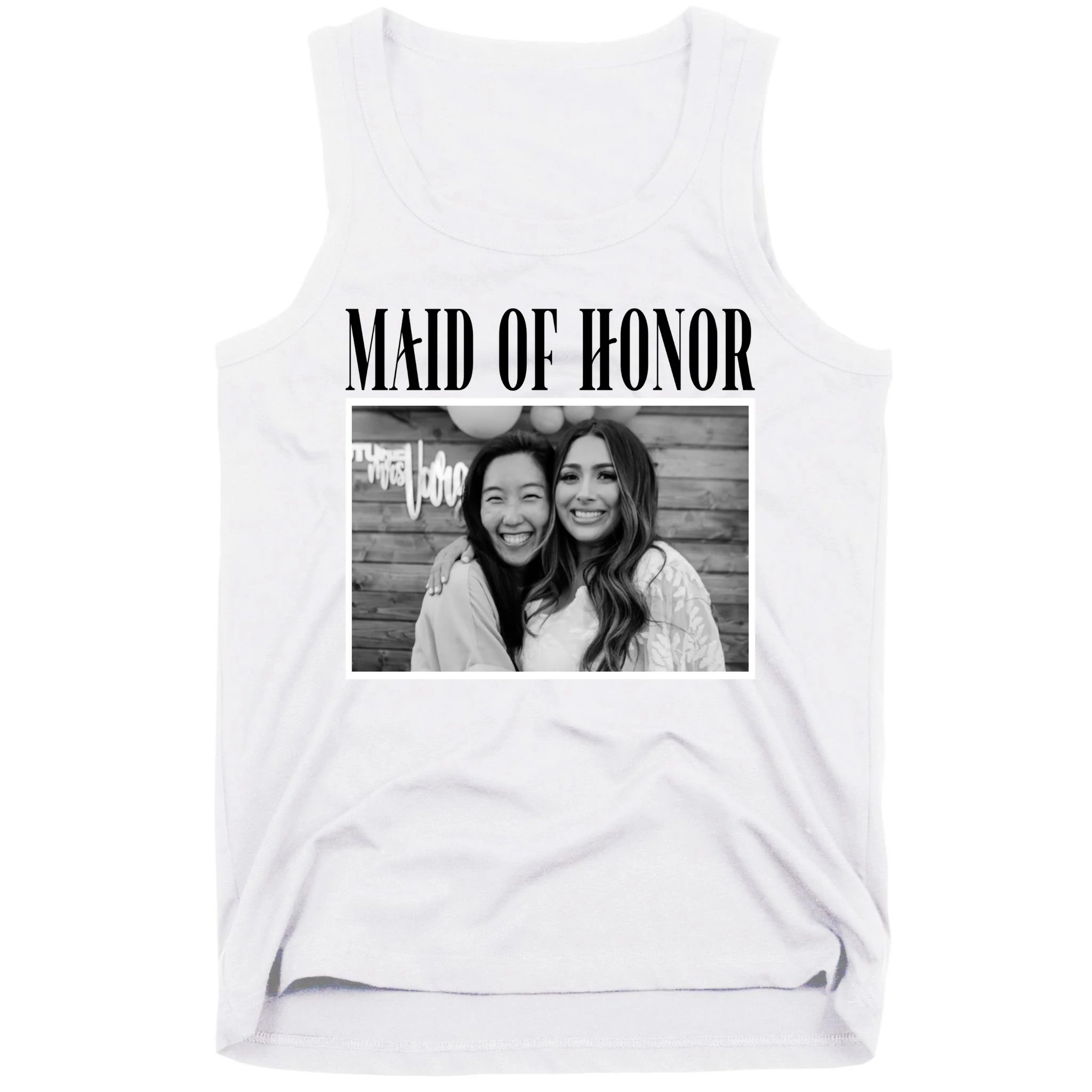 Personalized Maid Of Honor Bridesmaids Gifts Custom Text Men's Tank Top - Front