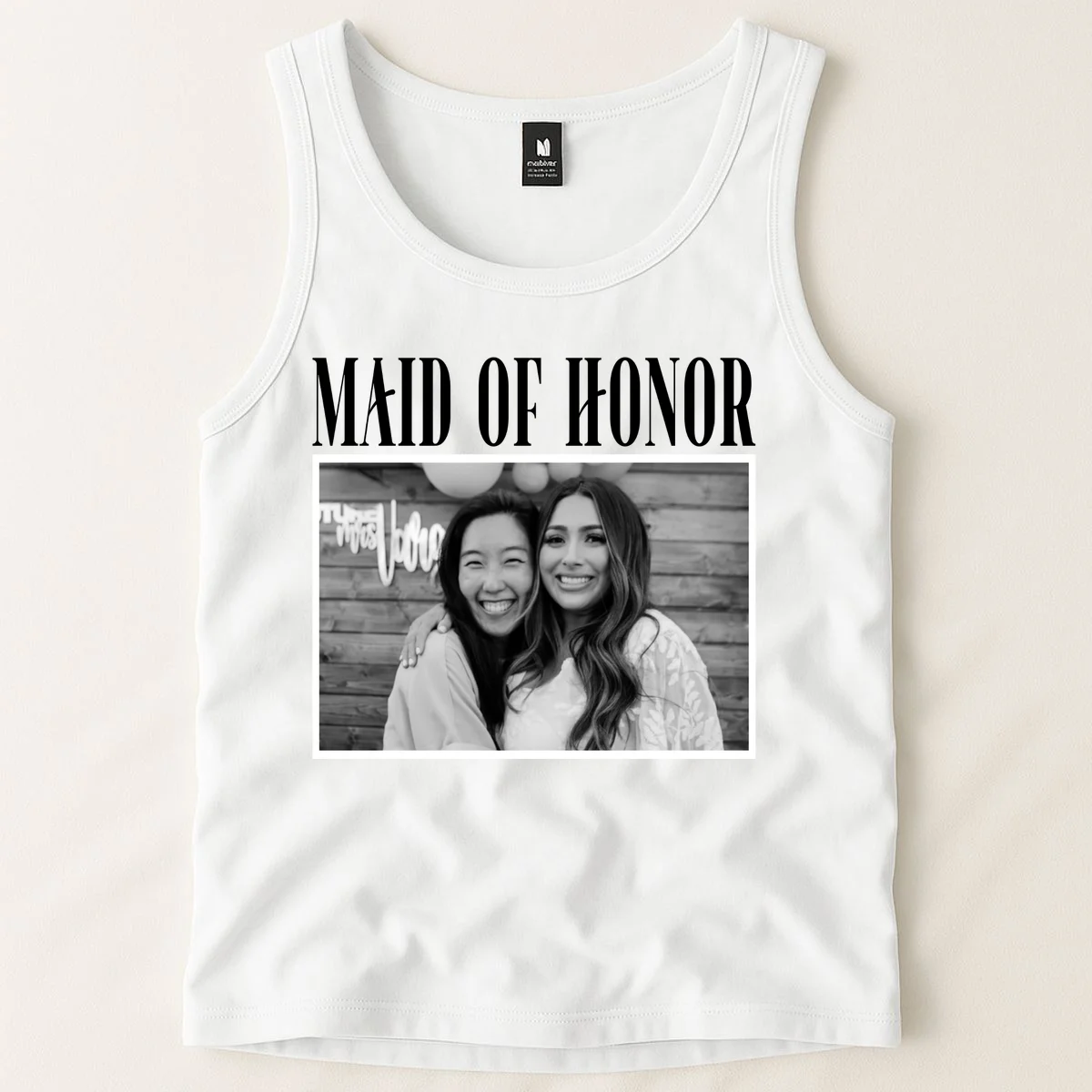 Personalized Maid Of Honor Bridesmaids Gifts Custom Text Tank Top - Front 1