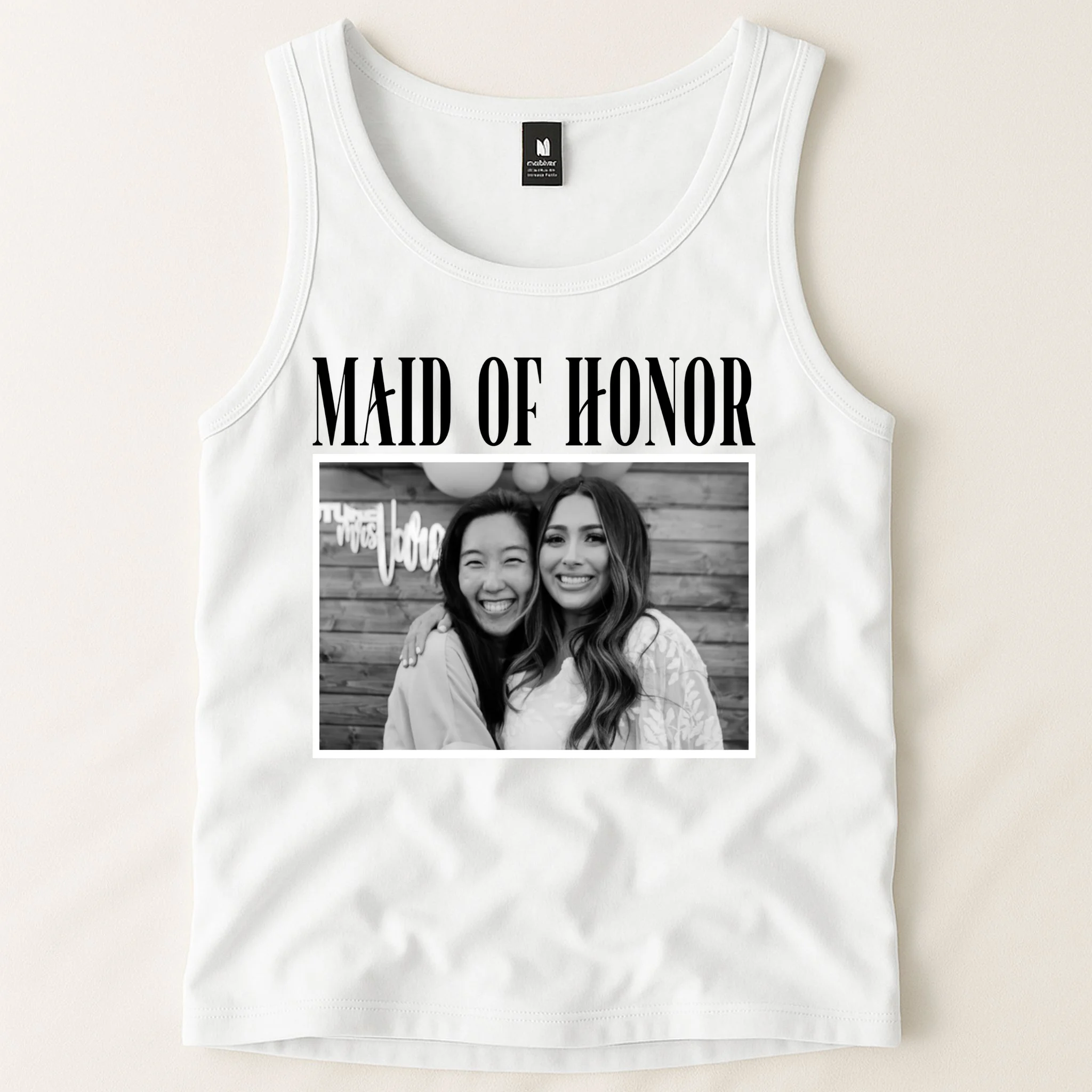 Personalized Maid Of Honor Bridesmaids Gifts Custom Text Men's Tank Top - Front 1