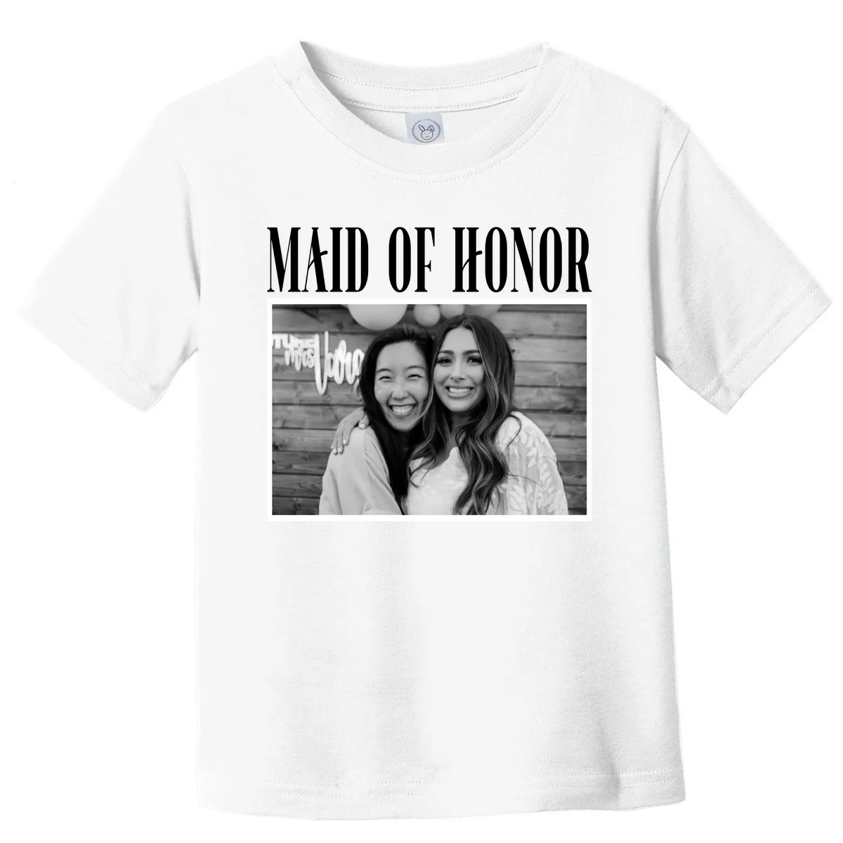 Personalized Maid Of Honor Bridesmaids Gifts Custom Text Toddler T-Shirt - Front