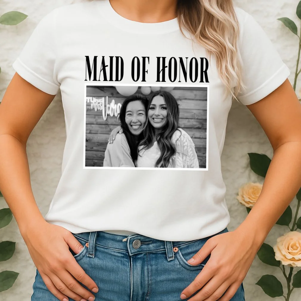 Personalized Maid Of Honor Bridesmaids Gifts Custom Text Women's T-Shirt - Front 1