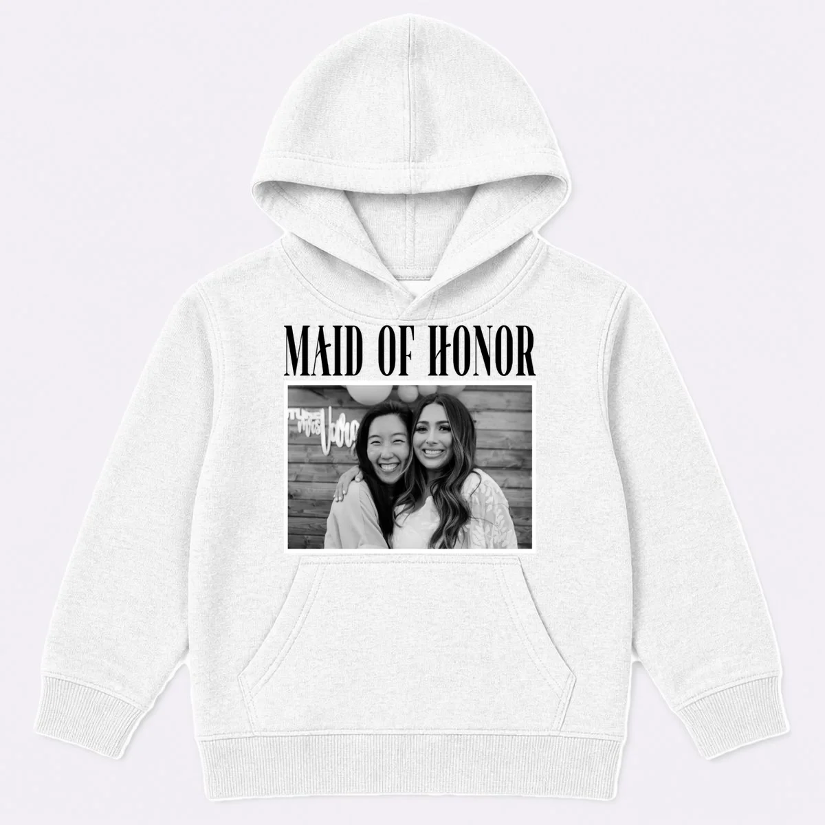 Personalized Maid Of Honor Bridesmaids Gifts Custom Text Kids Hoodie - Front
