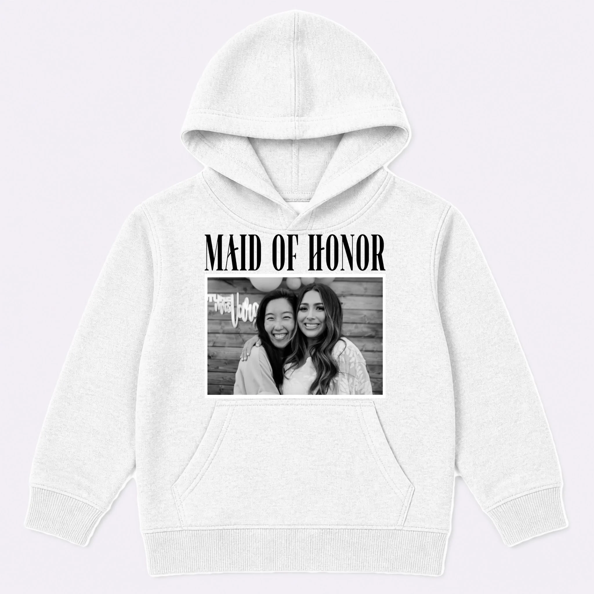 Personalized Maid Of Honor Bridesmaids Gifts Custom Text Kids Hoodie - Front