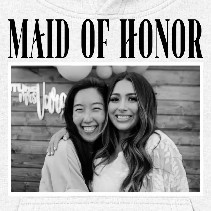 Personalized Maid Of Honor Bridesmaids Gifts Custom Text Kids Hoodie - Front - Close-up
