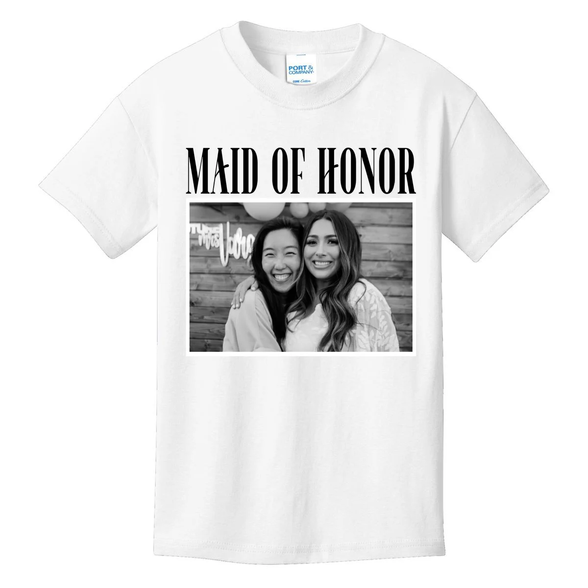 Personalized Maid Of Honor Bridesmaids Gifts Custom Text Kids T-Shirt - Front