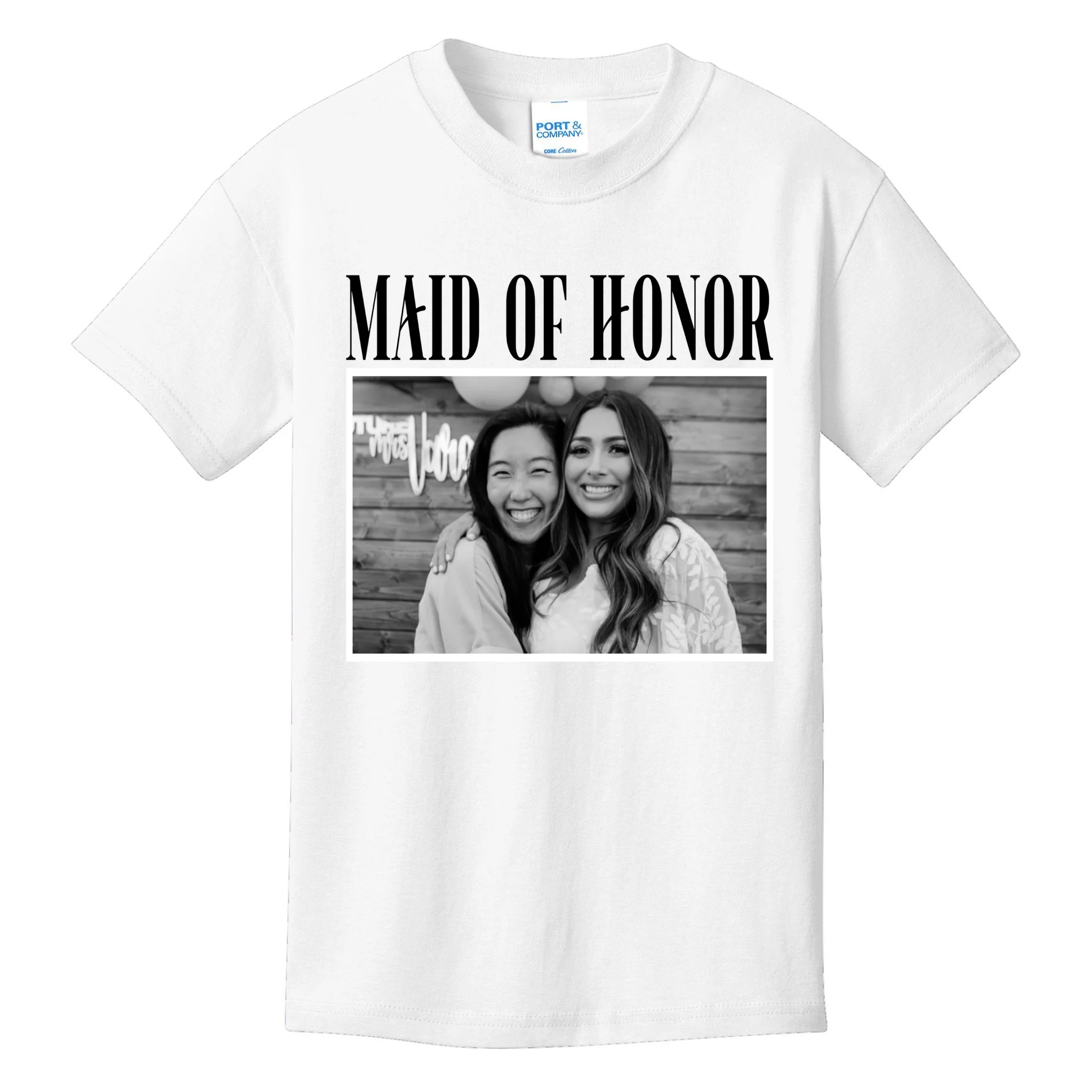 Personalized Maid Of Honor Bridesmaids Gifts Custom Text Kids T-Shirt - Front