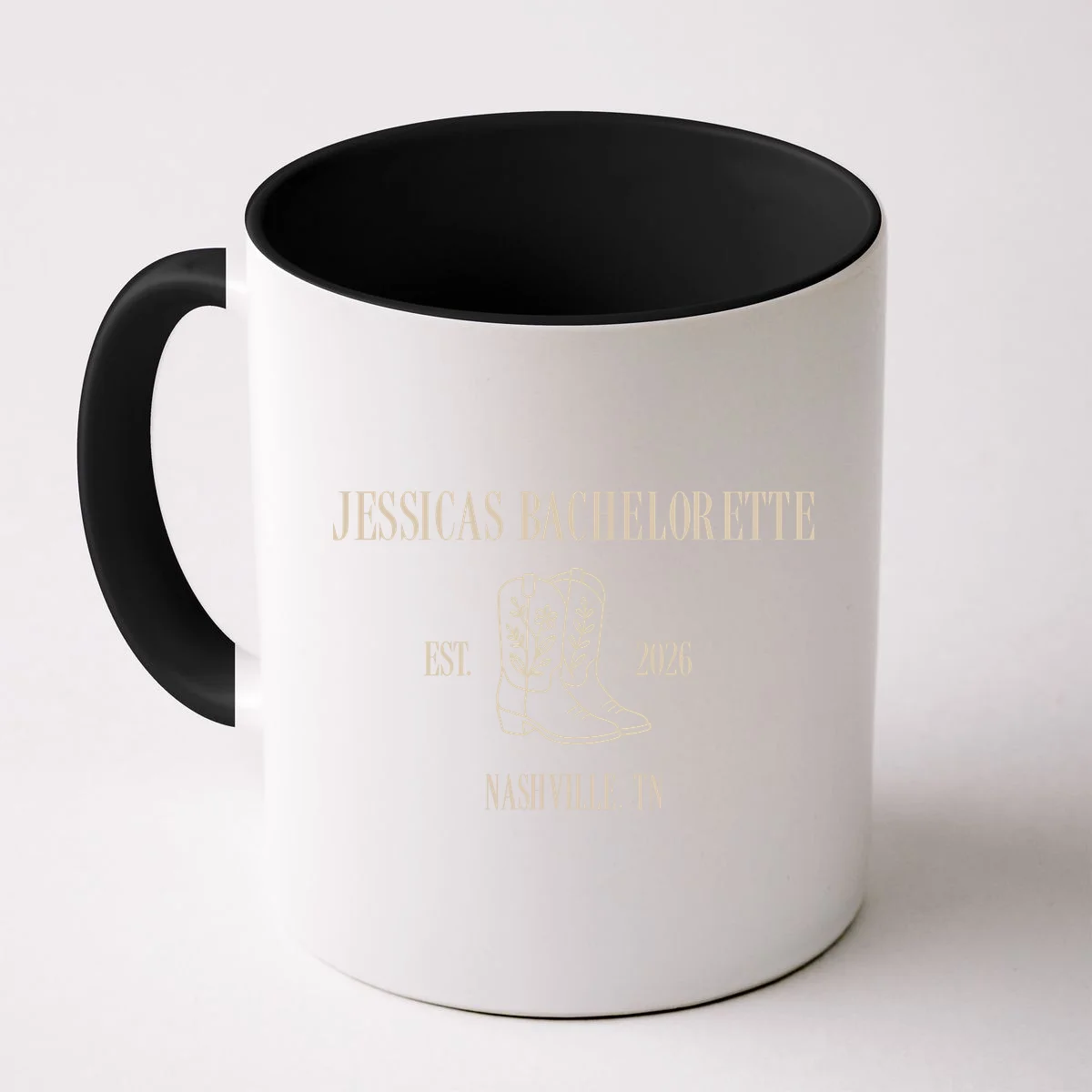 Personalized Name Bachelorette Trip Cowgirl Coffee Mug - Front