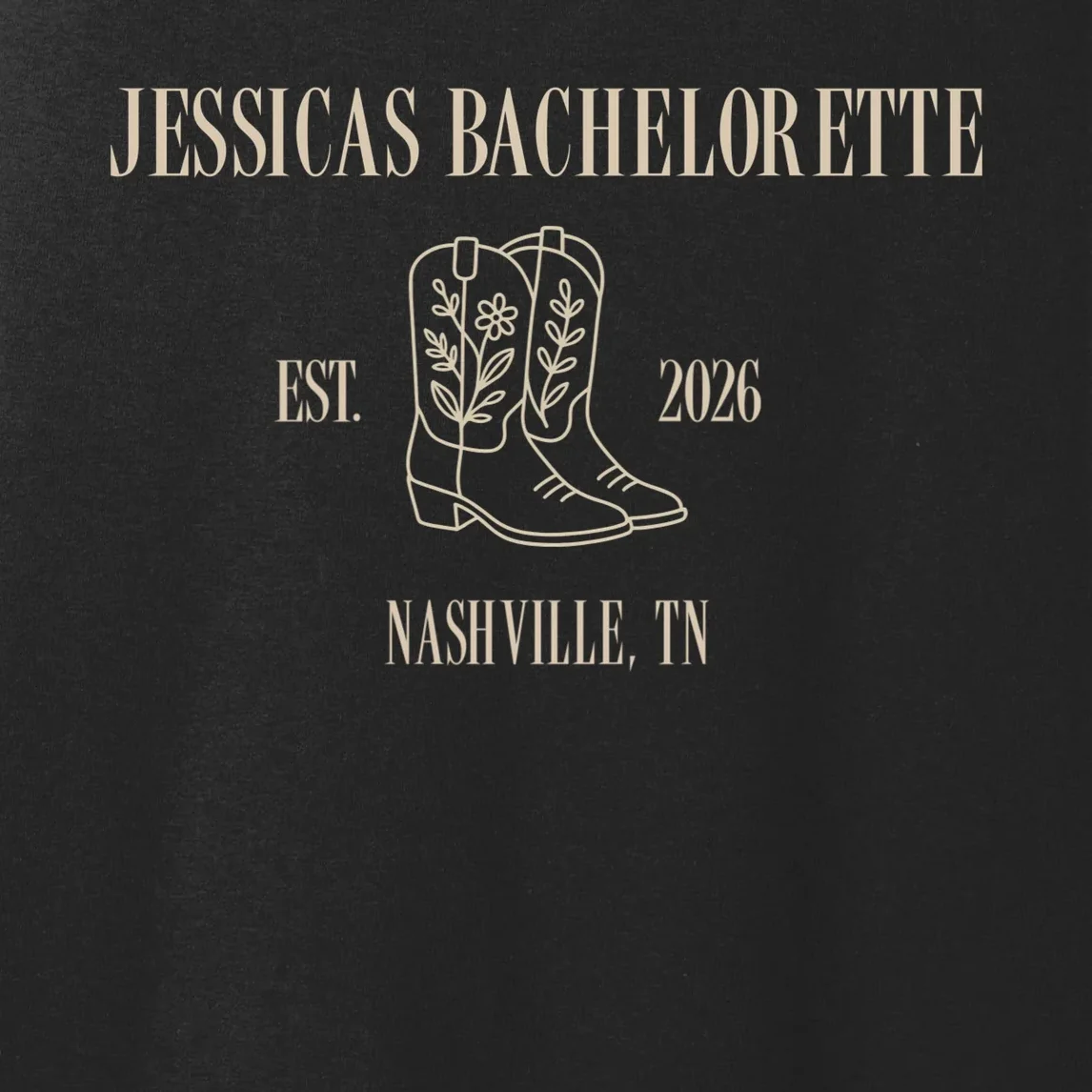 Personalized Name Bachelorette Trip Cowgirl Women's Tank Top - Front - Close-up