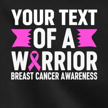 Personalized OF A WARRIOR Breast Cancer Awareness Custom Kids Jacket - Front - Close-up