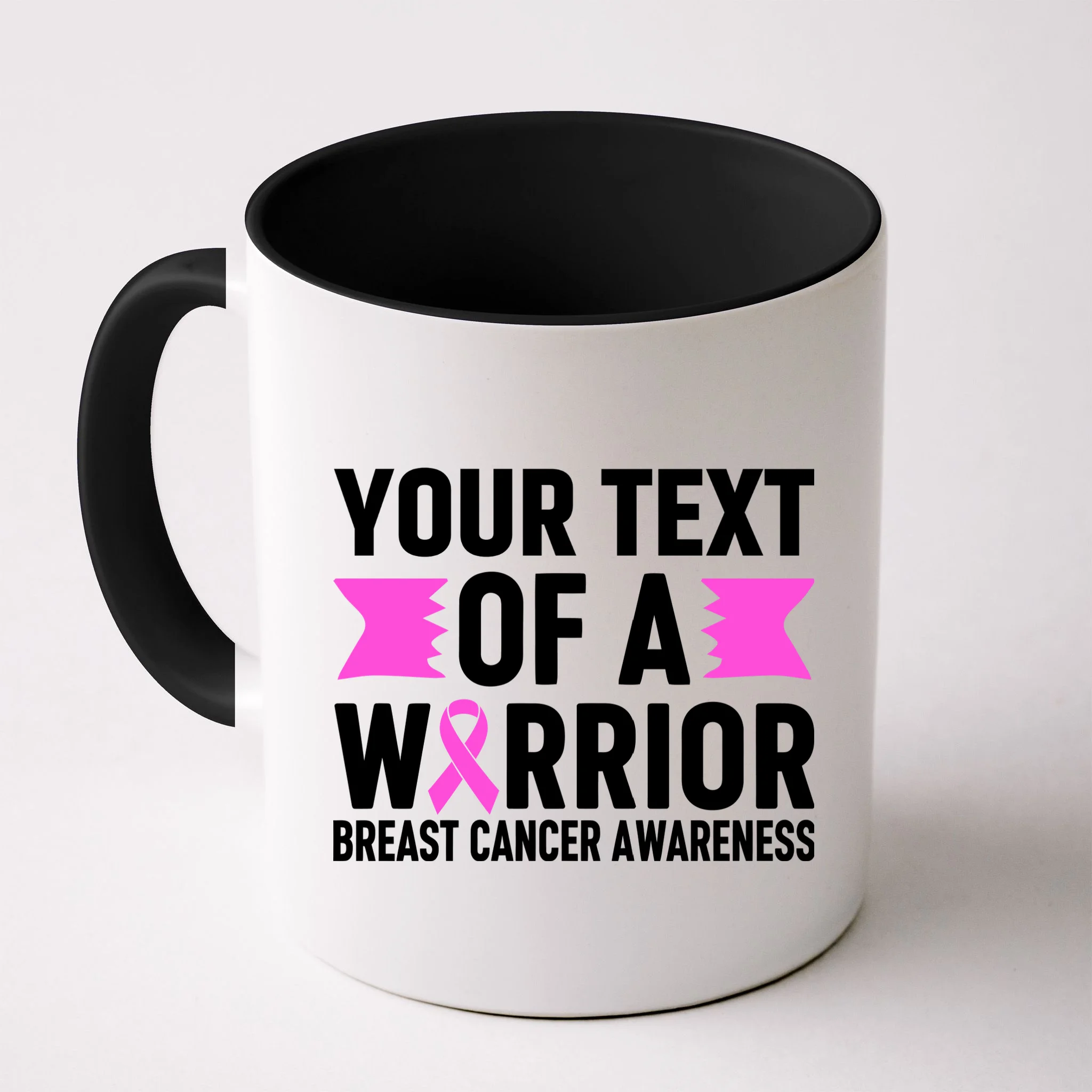 Personalized OF A WARRIOR Breast Cancer Awareness Custom Mug - Front