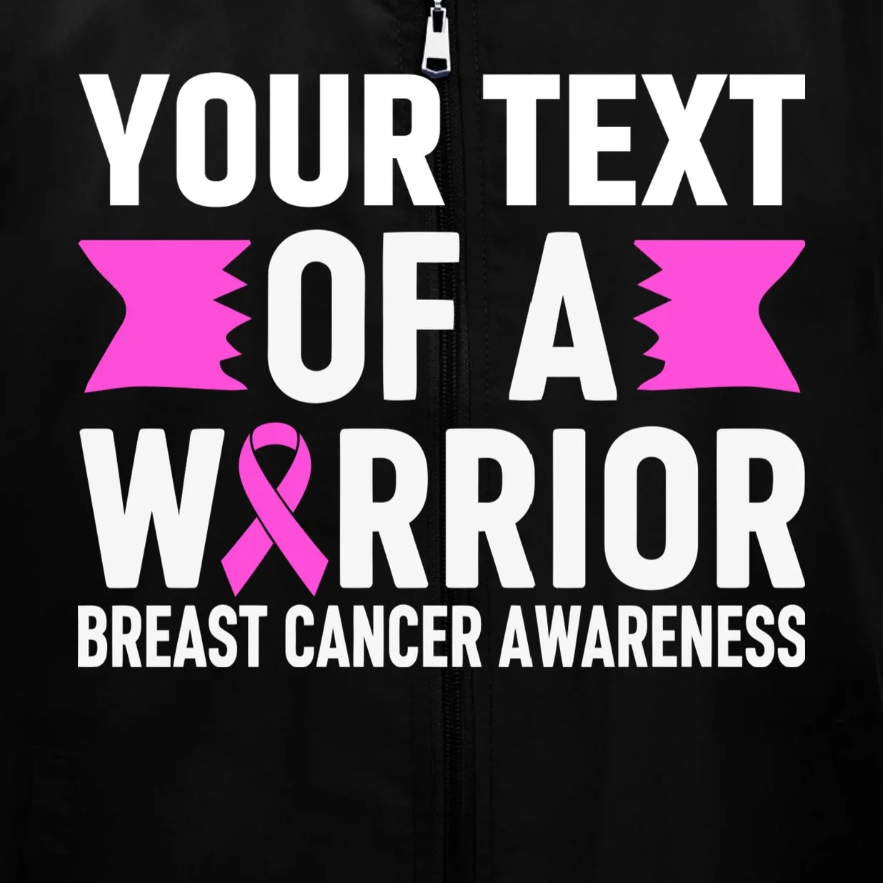 Personalized OF A WARRIOR Breast Cancer Awareness Custom Men's Vest - Front - Close-up