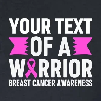 Personalized OF A WARRIOR Breast Cancer Awareness Custom Men's Polo - Front - Close-up