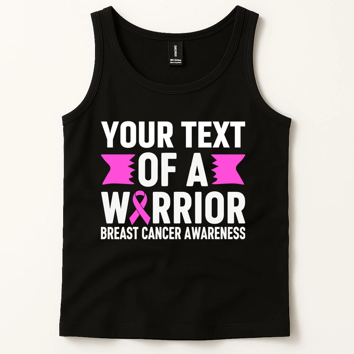 Personalized OF A WARRIOR Breast Cancer Awareness Custom Tank Top - Front 1
